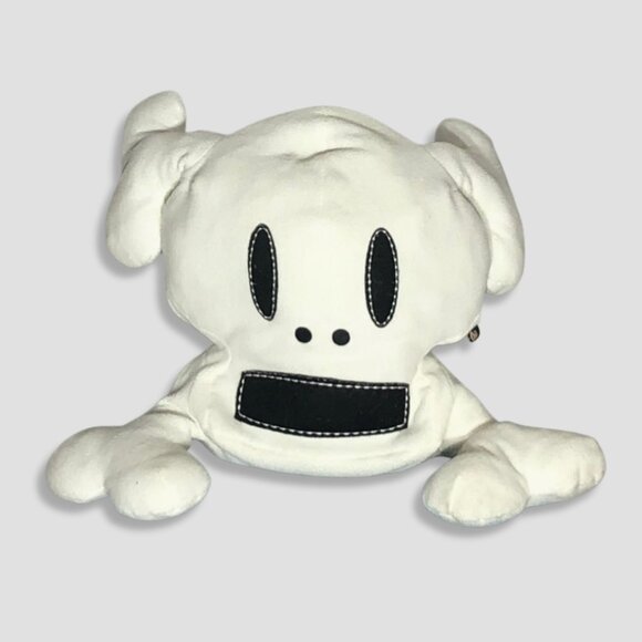 Authentic Paul Frank Scurvy Head Plush Skull Plush Toy Collectible Black/White - Picture 1 of 7